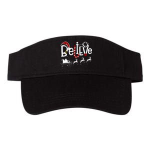 Believe In Santa Clause Christmas Valucap Bio-Washed Visor