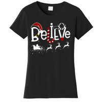 Believe In Santa Clause Christmas Women's T-Shirt