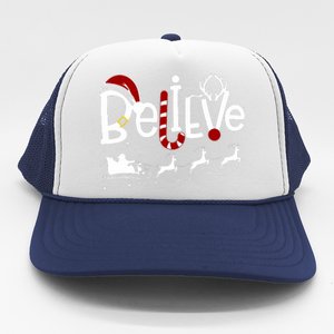 Believe In Santa Clause Christmas Trucker Hat