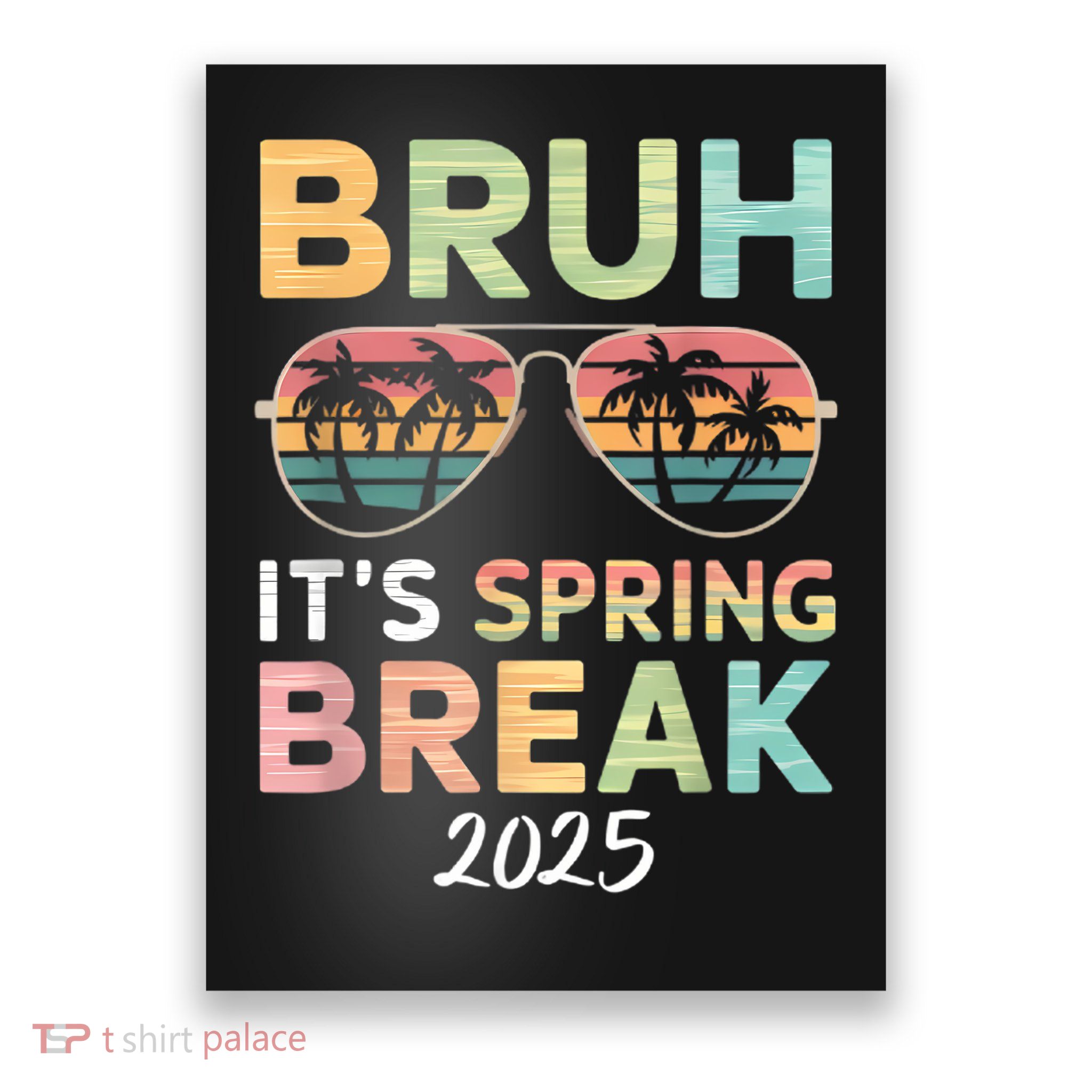 Bruh it's Spring Break 2025 funny college spring break Poster