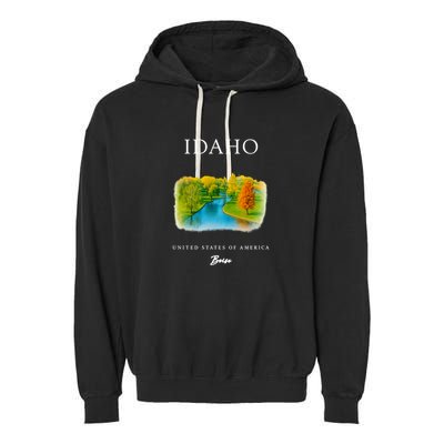 Boise Idaho Signature Series Garment-Dyed Fleece Hoodie