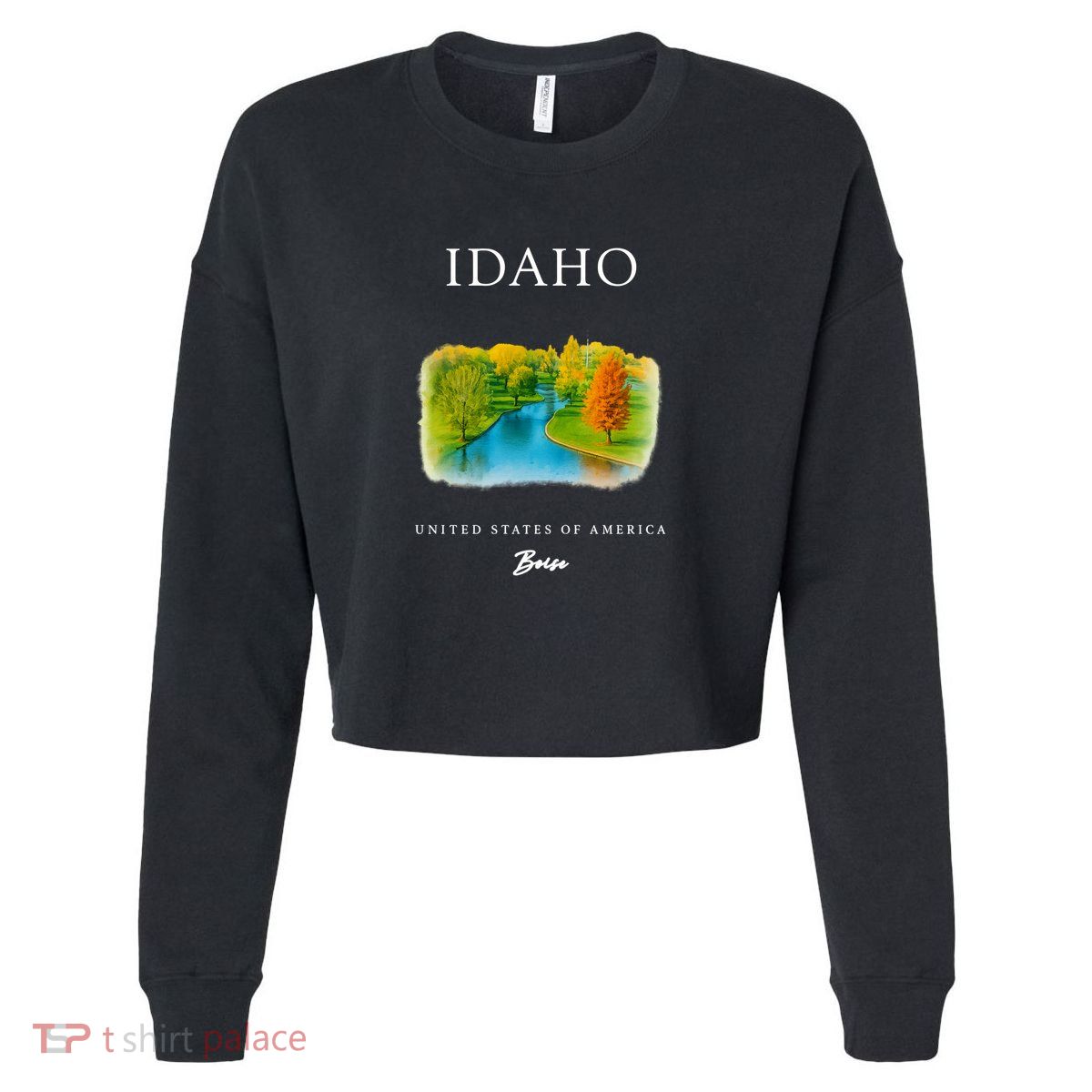 Boise Idaho Signature Series Cropped Pullover Crew
