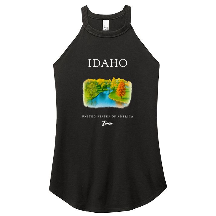 Boise Idaho Signature Series Women's Perfect Tri Rocker Tank