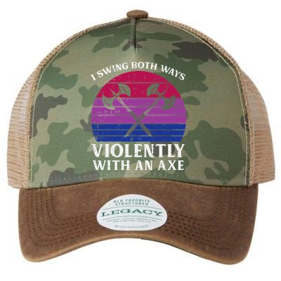 Bisexual I Swing Both Ways Axe Bi Pride Flag Lgbtq Legacy Tie Dye Trucker Hat