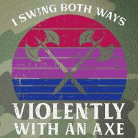 Bisexual I Swing Both Ways Axe Bi Pride Flag Lgbtq Legacy Tie Dye Trucker Hat