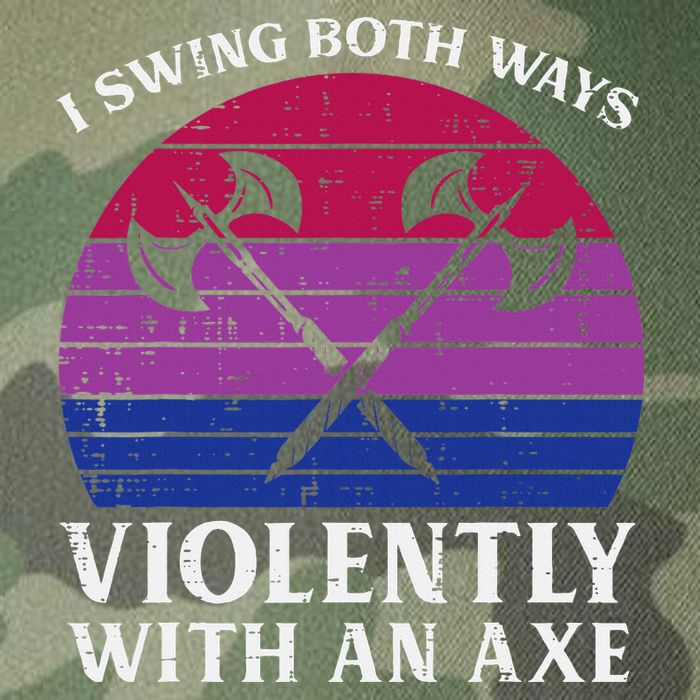 Bisexual I Swing Both Ways Axe Bi Pride Flag Lgbtq Legacy Tie Dye Trucker Hat