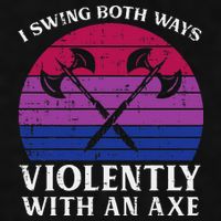 Bisexual I Swing Both Ways Axe Bi Pride Flag Lgbtq Ladies PosiCharge Tri-Blend Wicking Tank