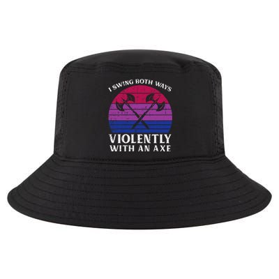 Bisexual I Swing Both Ways Axe Bi Pride Flag Lgbtq Cool Comfort Performance Bucket Hat