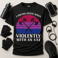 Bisexual I Swing Both Ways Axe Bi Pride Flag Lgbtq Performance Shirt