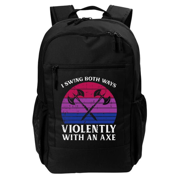 Bisexual I Swing Both Ways Axe Bi Pride Flag Lgbtq Backpack