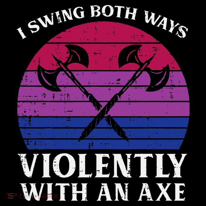 Bisexual I Swing Both Ways Axe Bi Pride Flag Lgbtq 16 in Basic Backpack