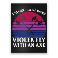 Bisexual I Swing Both Ways Axe Bi Pride Flag Lgbtq Poster