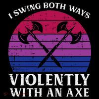 Bisexual I Swing Both Ways Axe Bi Pride Flag Lgbtq Sustainable Knit Beanie
