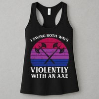 Bisexual I Swing Both Ways Axe Bi Pride Flag Lgbtq Womens Tank Top