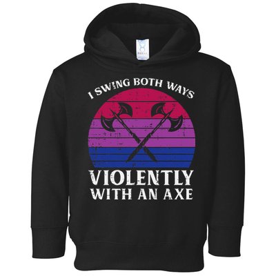 Bisexual I Swing Both Ways Axe Bi Pride Flag Lgbtq Toddler Hoodie