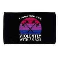 Bisexual I Swing Both Ways Axe Bi Pride Flag Lgbtq Microfiber Hand Towel