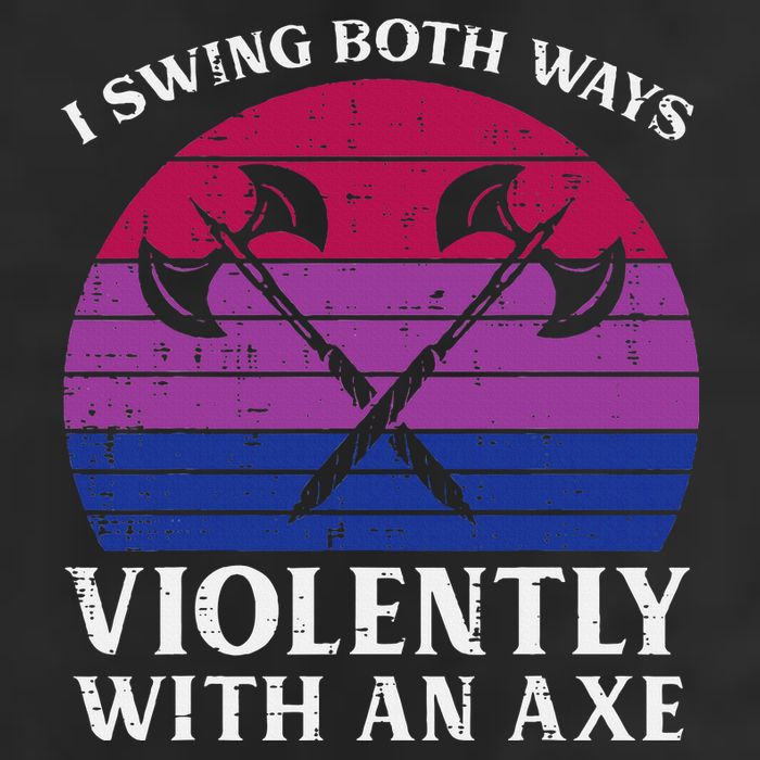 Bisexual I Swing Both Ways Axe Bi Pride Flag Lgbtq Microfiber Hand Towel