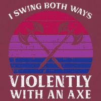 Bisexual I Swing Both Ways Axe Bi Pride Flag Lgbtq 16oz Travel Tumbler