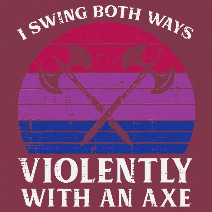 Bisexual I Swing Both Ways Axe Bi Pride Flag Lgbtq 16oz Travel Tumbler