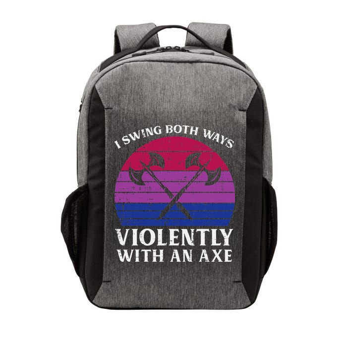 Bisexual I Swing Both Ways Axe Bi Pride Flag Lgbtq Vector Backpack