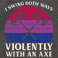 Bisexual I Swing Both Ways Axe Bi Pride Flag Lgbtq Vector Backpack