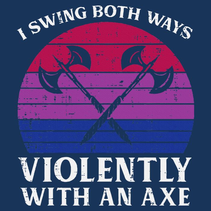 Bisexual I Swing Both Ways Axe Bi Pride Flag Lgbtq Infant Baby Jersey Bodysuit