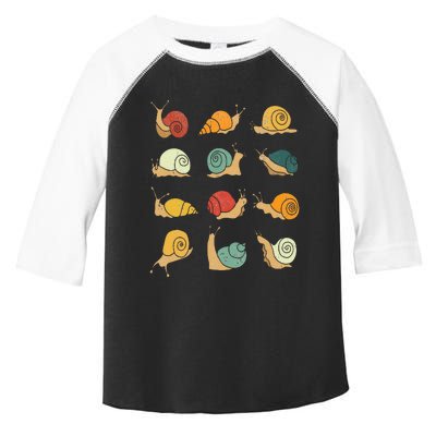 Beautifully Illustrated Snails Vintage Snail Lover Toddler Fine Jersey T-Shirt