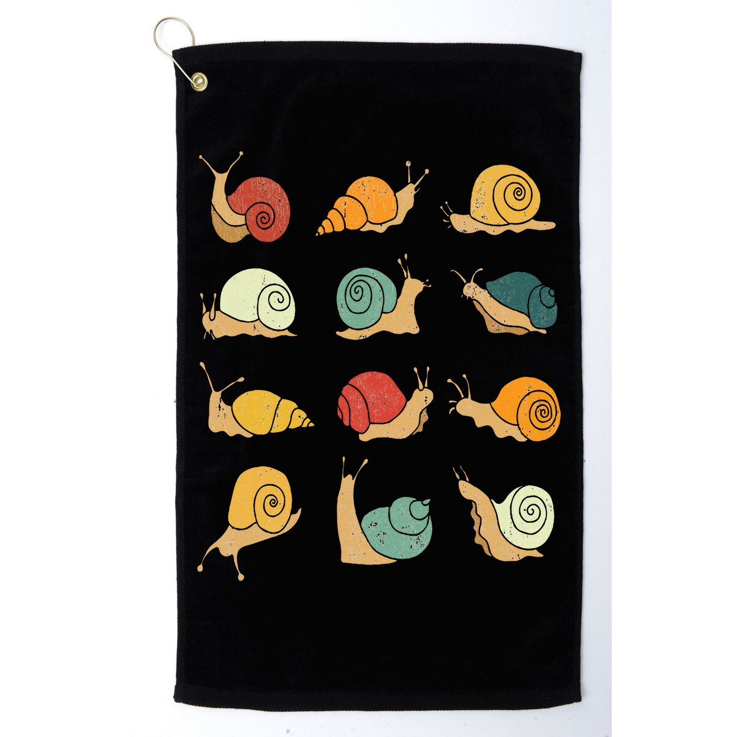 Beautifully Illustrated Snails Vintage Snail Lover Golf Towel