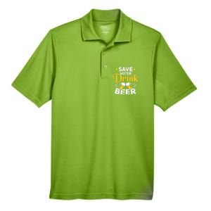 Beer Ing Save Water Beer Funny Oktoberfest Gift Men's Origin Performance Pique Polo