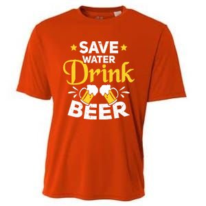 Beer Ing Save Water Beer Funny Oktoberfest Gift Cooling Performance Crew T-Shirt