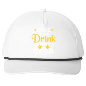 Beer Ing Save Water Beer Funny Oktoberfest Gift Snapback Five-Panel Rope Hat