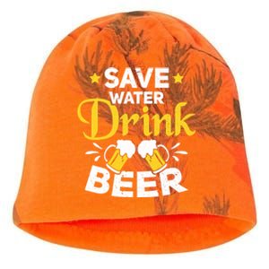 Beer Ing Save Water Beer Funny Oktoberfest Gift Kati - Camo Knit Beanie