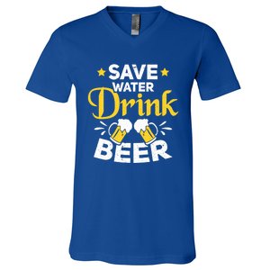 Beer Ing Save Water Beer Funny Oktoberfest Gift V-Neck T-Shirt