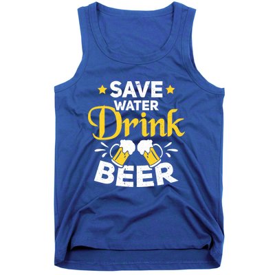 Beer Ing Save Water Beer Funny Oktoberfest Gift Tank Top