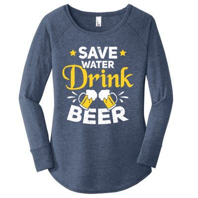 Beer Ing Save Water Beer Funny Oktoberfest Gift Women's Perfect Tri Tunic Long Sleeve Shirt