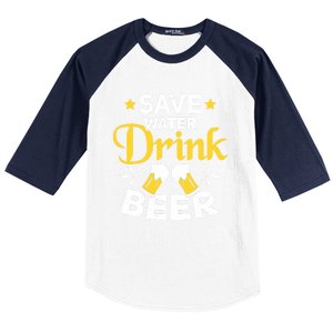 Beer Ing Save Water Beer Funny Oktoberfest Gift Baseball Sleeve Shirt