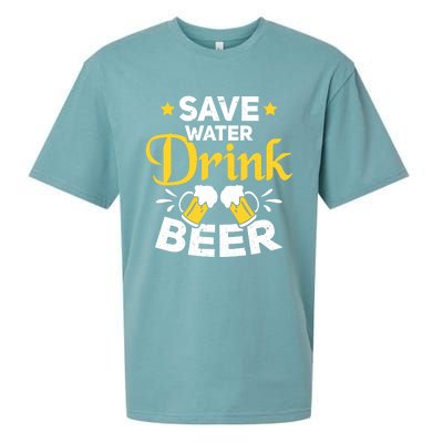 Beer Ing Save Water Beer Funny Oktoberfest Gift Sueded Cloud Jersey T-Shirt