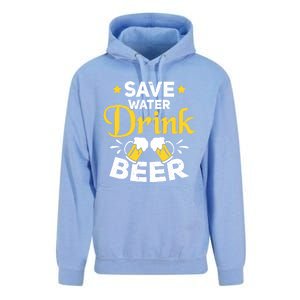 Beer Ing Save Water Beer Funny Oktoberfest Gift Unisex Surf Hoodie