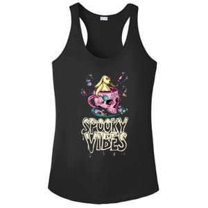 Bunny In Skull Mug Candy Spooky Vibes Halloween Meaningful Gift Ladies PosiCharge Competitor Racerback Tank