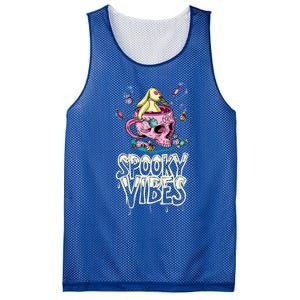 Bunny In Skull Mug Candy Spooky Vibes Halloween Meaningful Gift Mesh Reversible Basketball Jersey Tank