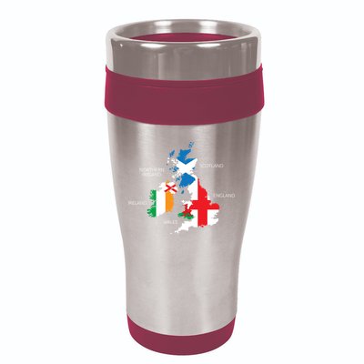 British Isles Sea Ireland Scotland Wales England Map Coins 16oz Travel Tumbler