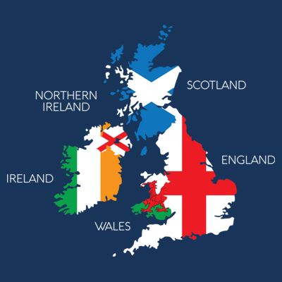 British Isles Sea Ireland Scotland Wales England Map Coins T-Shirt