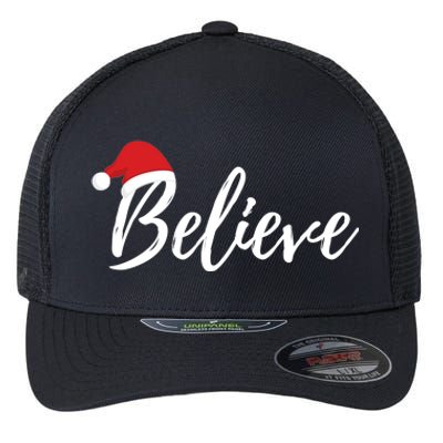 Believe In Santa Claus Cool Gift Christmas Cool Gift Flexfit Unipanel Trucker Cap