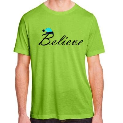 Believe In Santa Cute Christmas Gift Adult ChromaSoft Performance T-Shirt