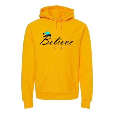 Believe In Santa Cute Christmas Gift Premium Hoodie