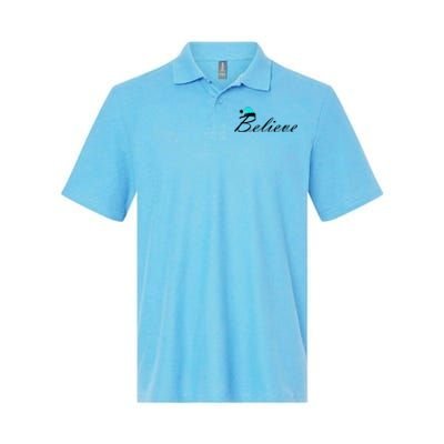 Believe In Santa Cute Christmas Gift Softstyle Adult Sport Polo