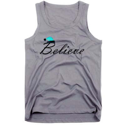 Believe In Santa Cute Christmas Gift Tank Top