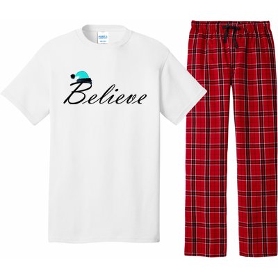 Believe In Santa Cute Christmas Gift Pajama Set