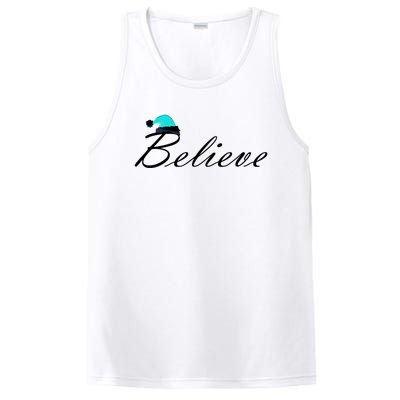 Believe In Santa Cute Christmas Gift PosiCharge Competitor Tank