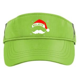 Believe In Santa Claus Christmas Xmas Santa Hat Adult Drive Performance Visor